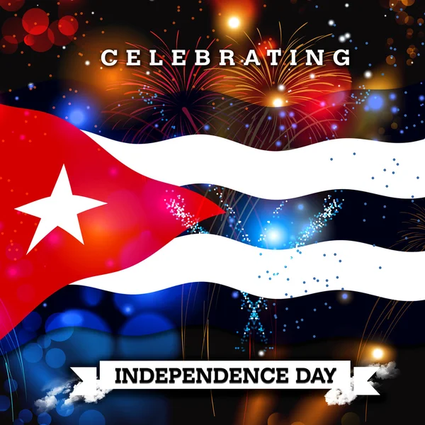 De dag van de onafhankelijkheid van Cuba kaart — Stockfoto