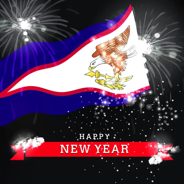 New year card with national flag — Stock Photo, Image