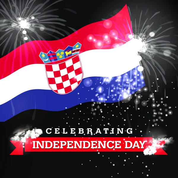 Cartão de dia de independência da Croácia — Fotografia de Stock