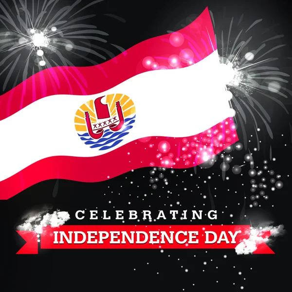 Francia Polinézia függetlenség napja kártya — Stock Fotó