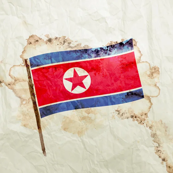 Severní korea vlajka — Stock fotografie
