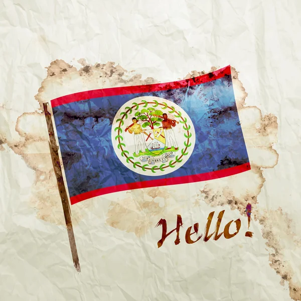 Bandeira do grunge de Belize — Fotografia de Stock