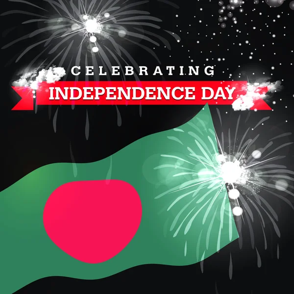 Independence Day card with flag — Stock Photo, Image