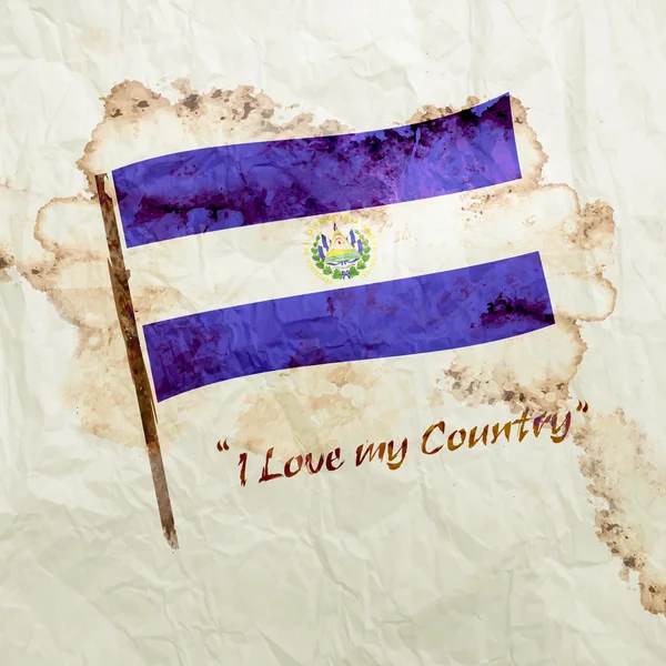 Прапор Сальвадору — стокове фото
