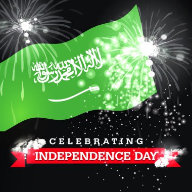 Bayrağı olan bağımsızlık günü kartı