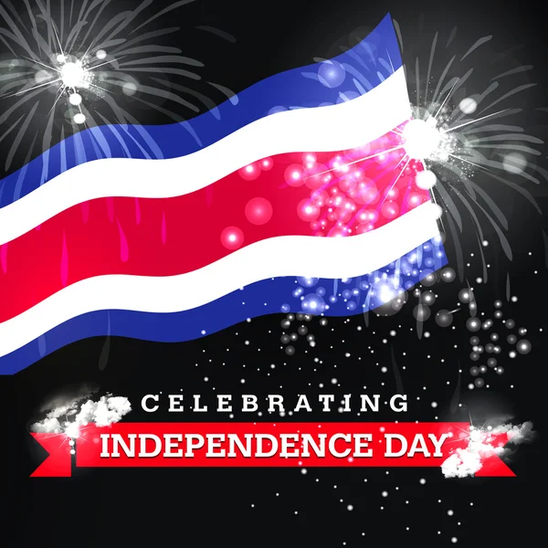 Carte de jour de l'indépendance avec drapeau — Photo