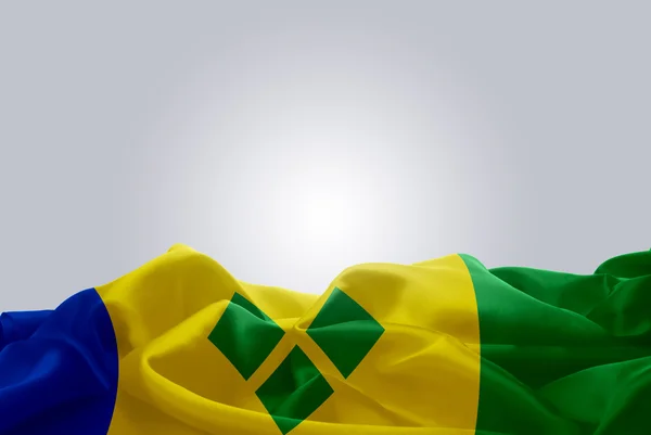 Saint vincent ve Grenadinler bayrak sallayarak — Stok fotoğraf