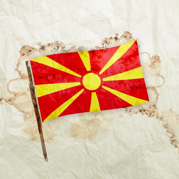 Μακεδονίας grunge σημαία — Φωτογραφία Αρχείου