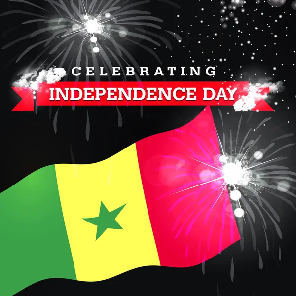 Senegal Tarjeta del Día de la Independencia — Foto de Stock