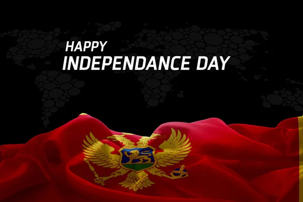 De dag van de onafhankelijkheid van Montenegro kaart — Stockfoto