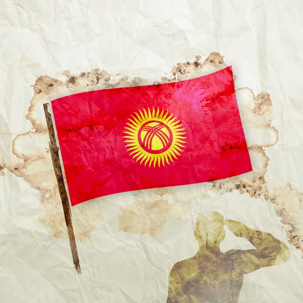 キルギスの旗、紙の本 — ストック写真
