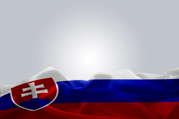 Національний прапор Словаччини — стокове фото