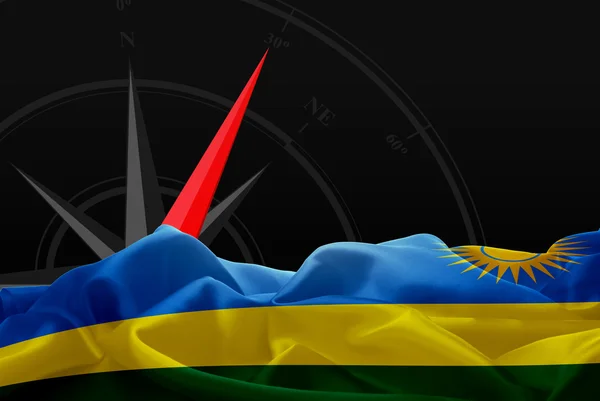 Nationalflagge Ruandas — Stockfoto
