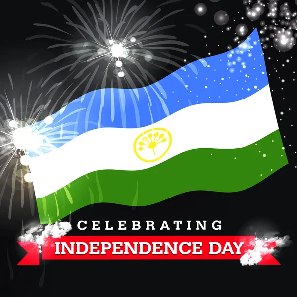 Cartão do dia da independência com bandeira — Fotografia de Stock