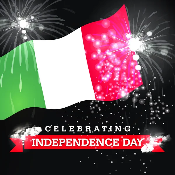 Celebrazione della carta del giorno dell'indipendenza con bandiera — Foto Stock