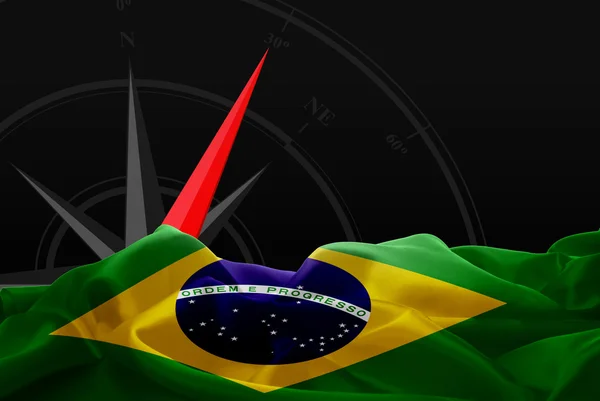 National flag of Brazil — Stock Photo, Image