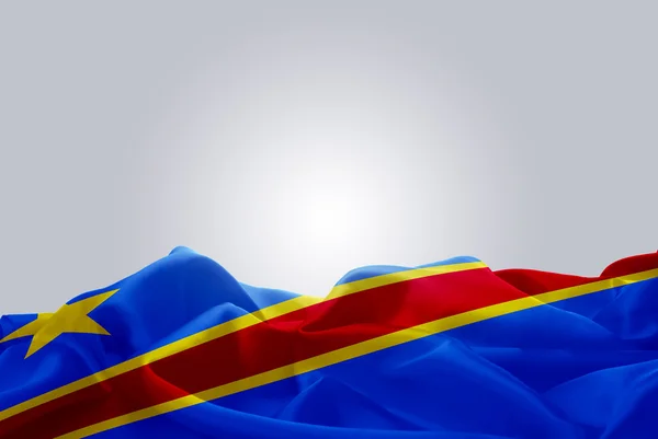 Bandera nacional de República Democrática del Congo — Foto de Stock