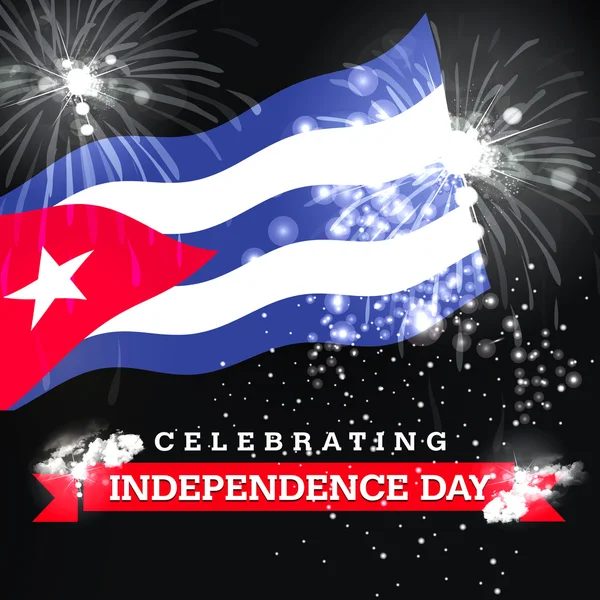 День незалежності Кубою card — стокове фото