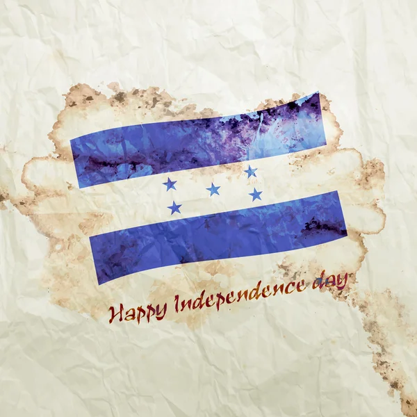 Прапор Гондурасу гранж аквареллю папір — стокове фото