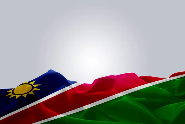 纳米比亚的国旗εθνική σημαία της Ναμίμπιας — Φωτογραφία Αρχείου