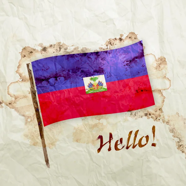 Bandiera del Paese Haiti — Foto Stock