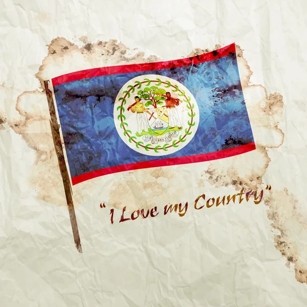 Belize grunge bayrağı — Stok fotoğraf
