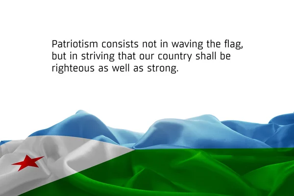 Флаг Джибути на белом фоне — стоковое фото