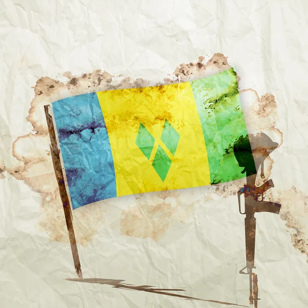 Saint Vincent flag — Stock Photo, Image