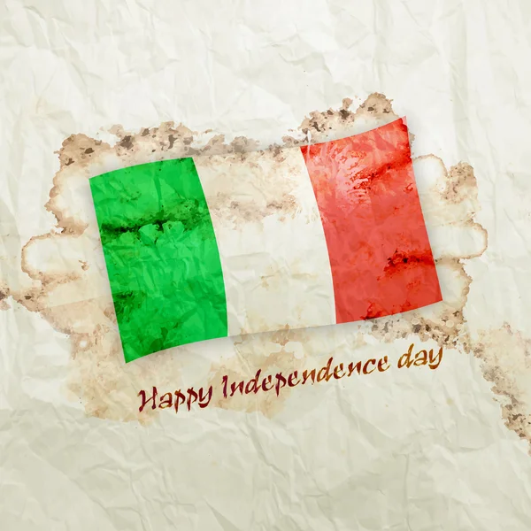 Flaga Włochy na akwarela papier — Zdjęcie stockowe