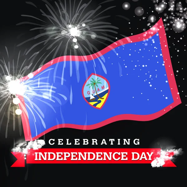 Slaví Den nezávislosti kartu s vlajkou — Stock fotografie