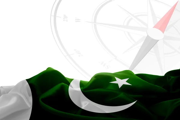 Nationella flagga i pakistan — Stockfoto