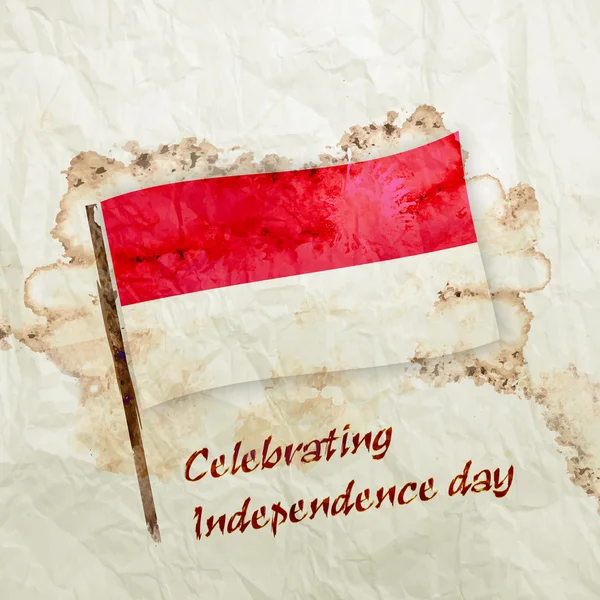 Endonezya ülke bayrağı — Stok fotoğraf