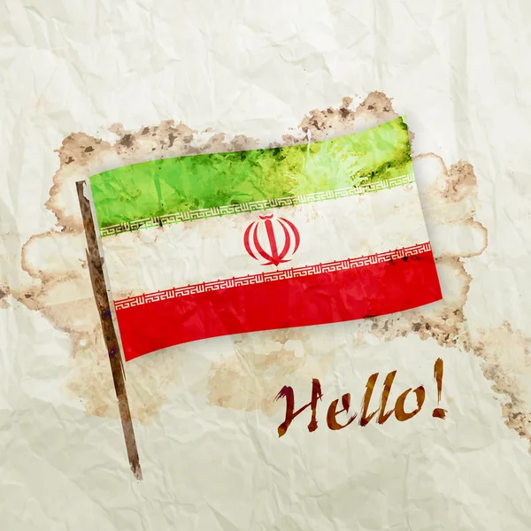 Vlag van Iran land — Stockfoto