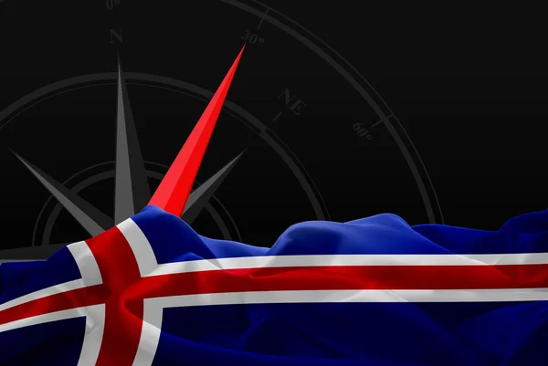 Islands nationella flagga — Stockfoto