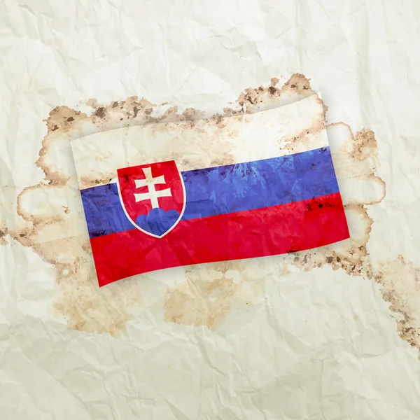 Szlovákia zászló akvarell grunge papíron — Stock Fotó