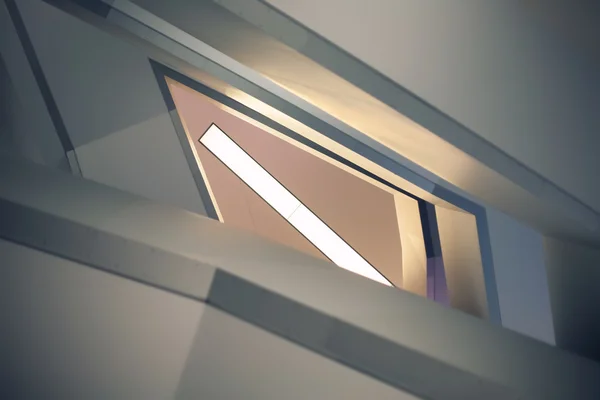 Linjer och vinklar av moderna tratt trappa — Stockfoto