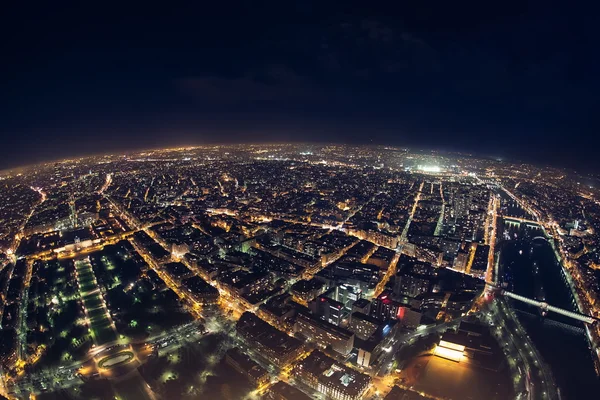 night view from french eiffel tower  skyline of night paris