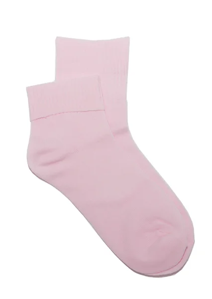 Ζευγάρι κάλτσες lighr ροζ απομονωθεί σε λευκό — Φωτογραφία Αρχείου