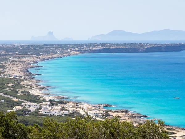 Utsikt över Formentera kusten — Stockfoto