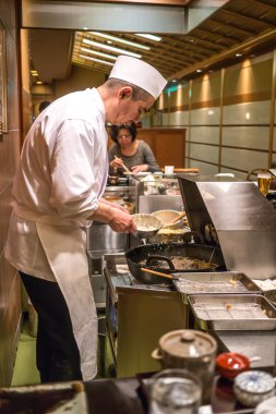 Japon Şef tempura Kyoto, Japonya için pişirme