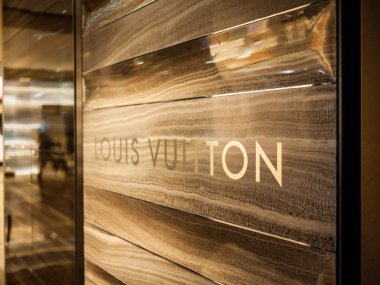Entry into Louis Vuitton store in Ginza clipart