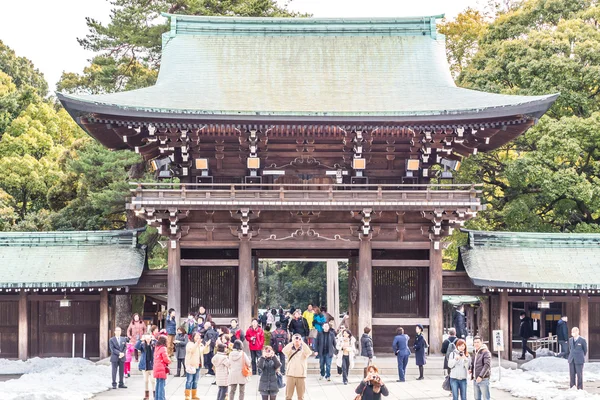 Porta in Sacrario di Meiji Jingu — Foto Stock
