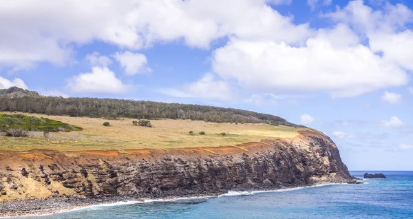 Acantilados volcánicos de Isla de Pascua — Foto de Stock