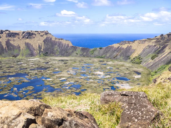 Vulcano nell'Isola di Pasqua — Foto Stock