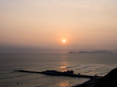 Pasifik Okyanusunda Günbatımı
