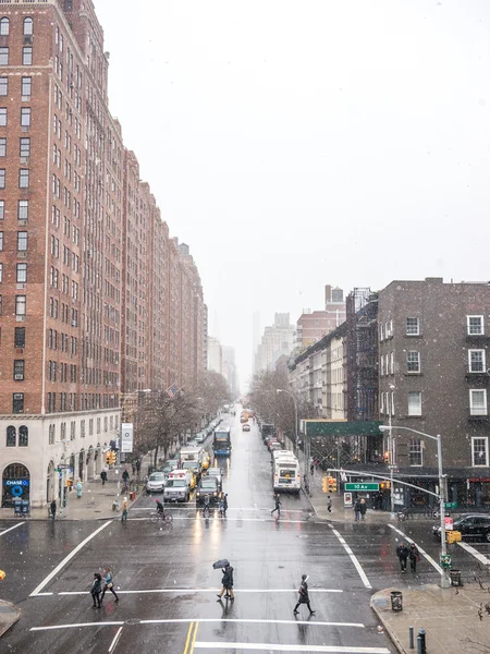 Neve em Manhattan — Fotografia de Stock