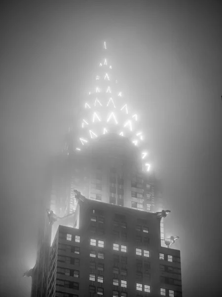 克莱斯勒大厦的灯光 — 图库照片
