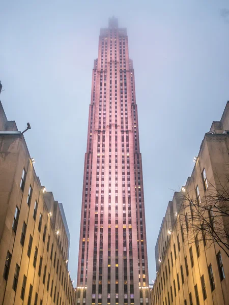 Fog in the Rockefeller Center — Stock Photo, Image