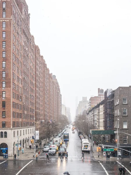 Nieve en Manhattan — Foto de Stock