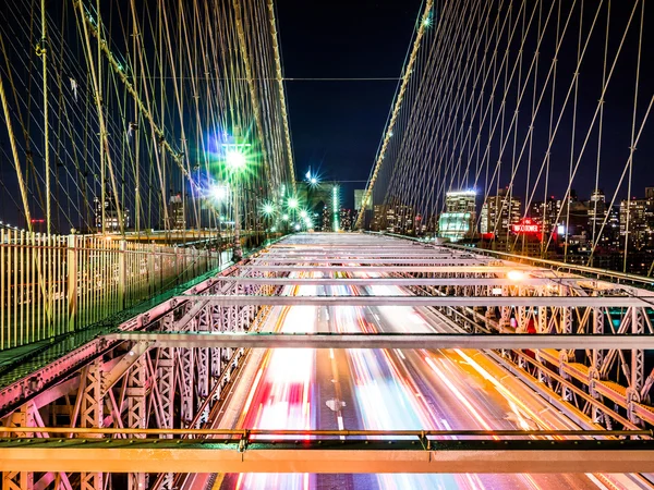 A Brooklyn-híd-forgalom — Stock Fotó